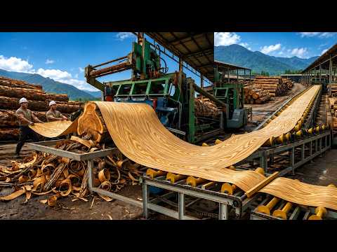 Plywood Machinery | Veneer Rotary Line | Veneer Peeling Machine