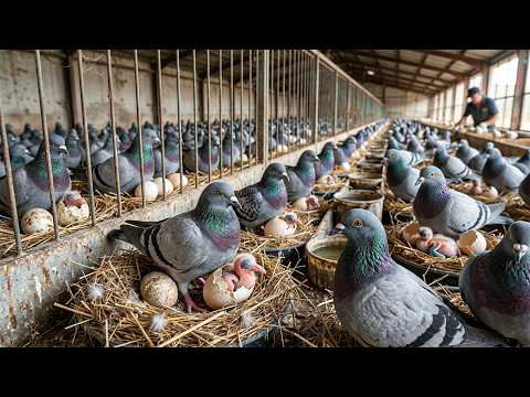 Pigeon Farming – How 10.5 Millions of Pigeons are Raised |  Farming Documentary