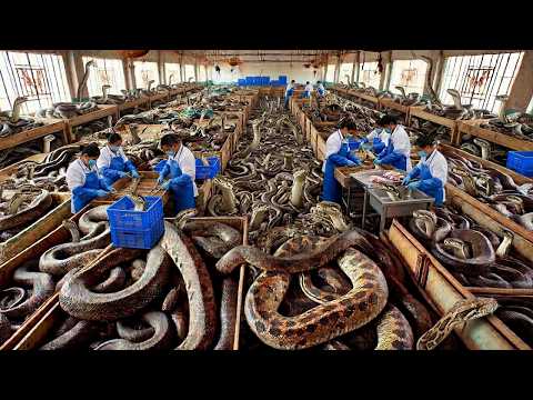 Snake Farm – Chinese Farmers Raise And Process Millions Of Snakes This Way | Farming Documentary